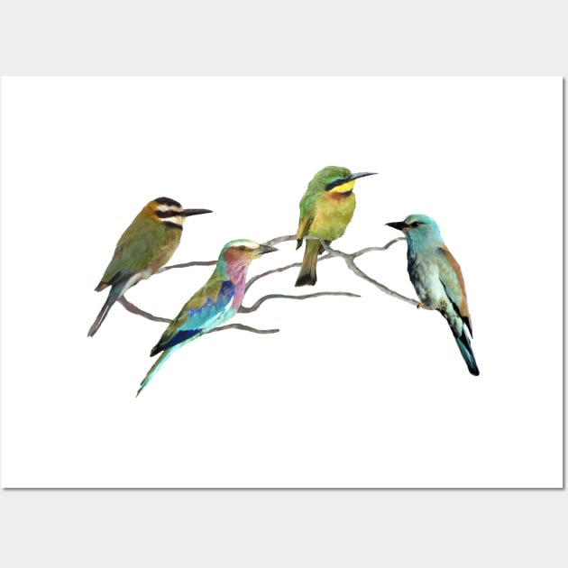 Bee-eater + Roller - Birds in Africa Wall Art by T-SHIRTS UND MEHR